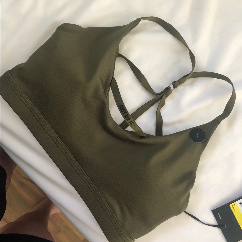 Olive Green Nike Training Bra